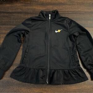 NIKE Girls Peplum Ruffle Floral Swoosh Full ZipUp Jacket 4T